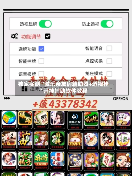 独家实测“微乐亲友房辅助器+透视挂	”开挂辅助软件教程-第1张图片