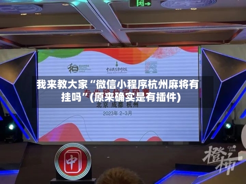 我来教大家“微信小程序杭州麻将有挂吗”(原来确实是有插件)-第1张图片