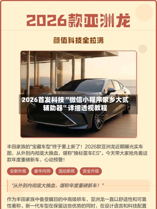 2026首发科技“微信小程序家乡大贰辅助器”详细透视教程-第1张图片