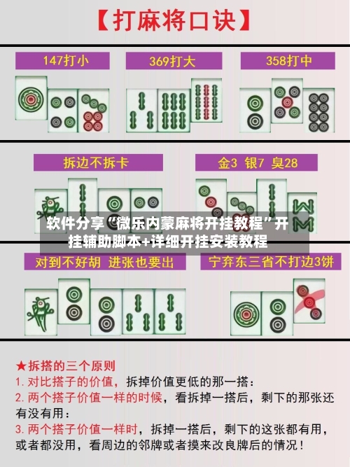 软件分享“微乐内蒙麻将开挂教程”开挂辅助脚本+详细开挂安装教程-第1张图片