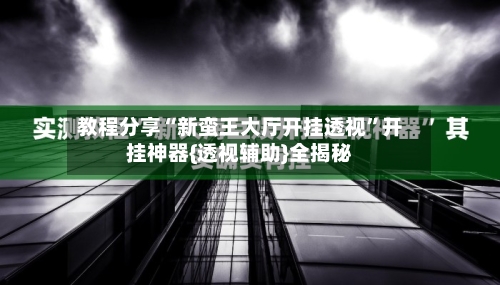 教程分享“新蛮王大厅开挂透视”开挂神器{透视辅助}全揭秘-第1张图片