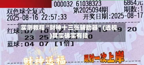 实测教程“财神十三张辅助器”(透视)其实确实有挂-第1张图片