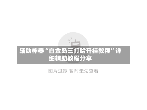 辅助神器“白金岛三打哈开挂教程	”详细辅助教程分享-第1张图片