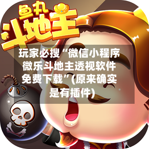 玩家必搜“微信小程序微乐斗地主透视软件免费下载”(原来确实是有插件)-第1张图片