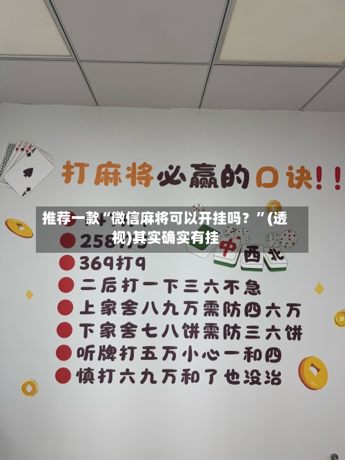 推荐一款“微信麻将可以开挂吗？	”(透视)其实确实有挂-第1张图片