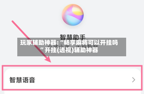 玩家辅助神器:“畅享麻将可以开挂吗”开挂(透视)辅助神器-第1张图片