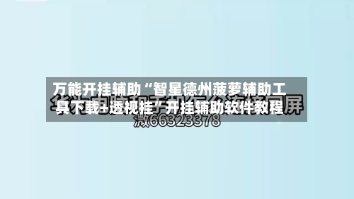 万能开挂辅助“智星德州菠萝辅助工具下载+透视挂	”开挂辅助软件教程-第1张图片