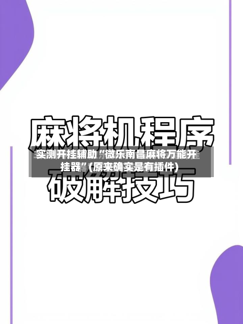 实测开挂辅助“微乐南昌麻将万能开挂器”(原来确实是有插件)-第1张图片