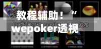 教程辅助！“wepoker透视挂辅助挂教程”原来有神器下载！-第1张图片