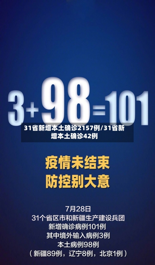 31省新增本土确诊2157例/31省新增本土确诊42例-第1张图片