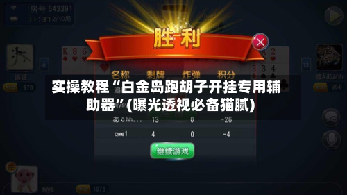 实操教程“白金岛跑胡子开挂专用辅助器”(曝光透视必备猫腻)-第1张图片