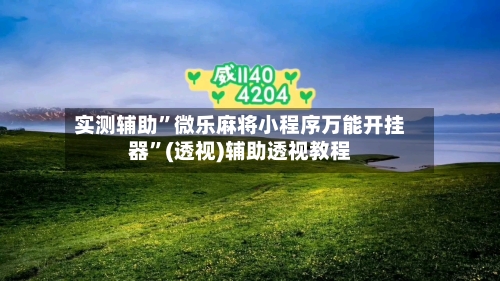 实测辅助”微乐麻将小程序万能开挂器	”(透视)辅助透视教程-第1张图片