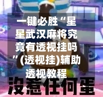 一键必胜“星星武汉麻将究竟有透视挂吗	”(透视挂)辅助透视教程-第1张图片