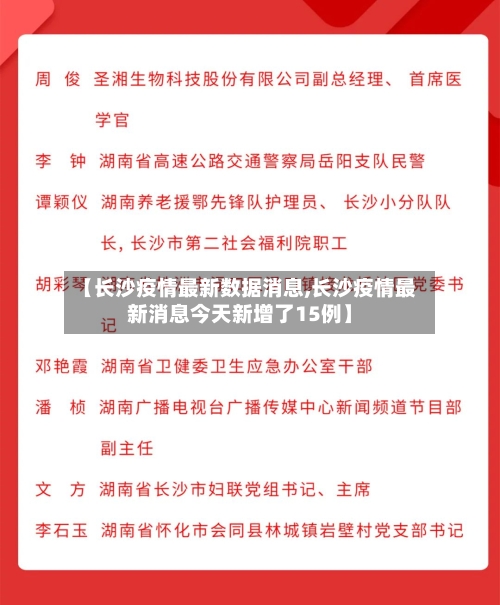 【长沙疫情最新数据消息,长沙疫情最新消息今天新增了15例】-第1张图片