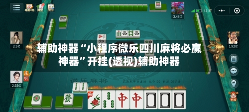 辅助神器“小程序微乐四川麻将必赢神器”开挂(透视)辅助神器-第1张图片
