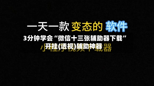 3分钟学会“微信十三张辅助器下载”开挂(透视)辅助神器-第1张图片