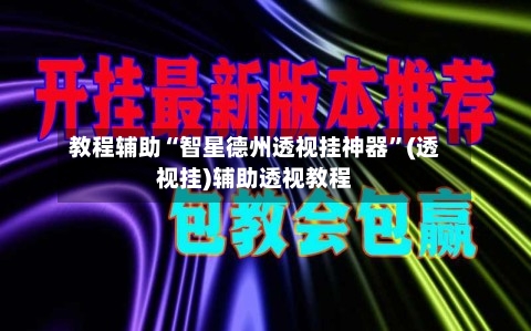 教程辅助“智星德州透视挂神器”(透视挂)辅助透视教程-第1张图片
