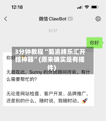 3分钟教程“蜀渝牌乐汇开挂神器”(原来确实是有插件)-第1张图片
