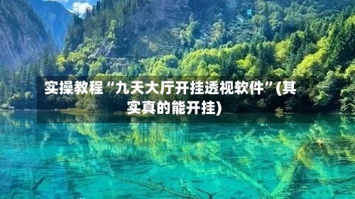 实操教程“九天大厅开挂透视软件”(其实真的能开挂)-第1张图片