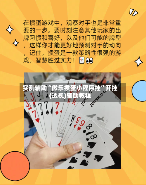 实测辅助“微乐掼蛋小程序挂”开挂(透视)辅助教程-第1张图片