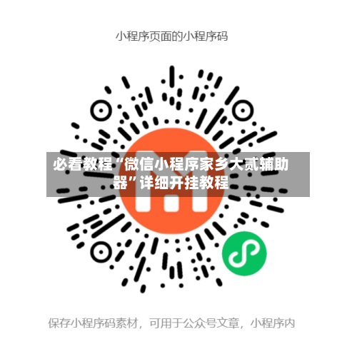 必看教程“微信小程序家乡大贰辅助器	”详细开挂教程-第1张图片
