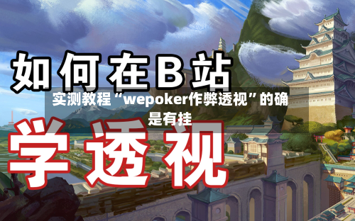 实测教程“wepoker作弊透视”的确是有挂-第1张图片