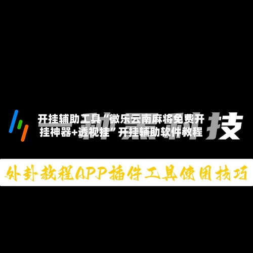 开挂辅助工具“微乐云南麻将免费开挂神器+透视挂”开挂辅助软件教程-第1张图片
