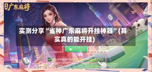 实测分享“雀神广东麻将开挂神器”(其实真的能开挂)-第1张图片