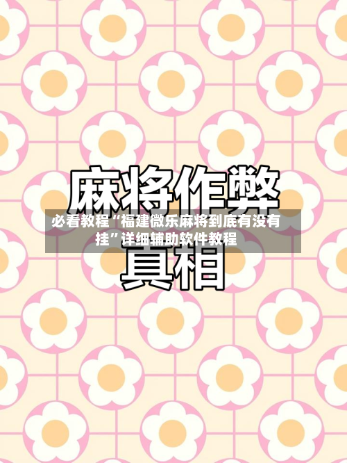 必看教程“福建微乐麻将到底有没有挂	”详细辅助软件教程-第1张图片