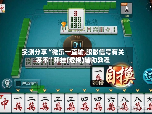 实测分享“微乐一直输,跟微信号有关系不	”开挂(透视)辅助教程-第1张图片