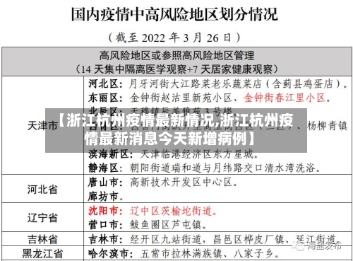 【浙江杭州疫情最新情况,浙江杭州疫情最新消息今天新增病例】-第1张图片