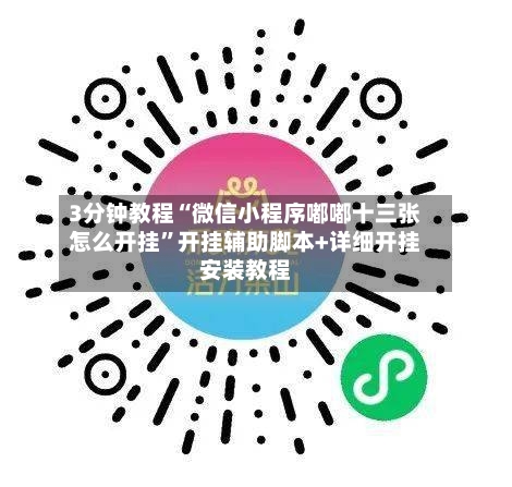 3分钟教程“微信小程序嘟嘟十三张怎么开挂	”开挂辅助脚本+详细开挂安装教程-第1张图片