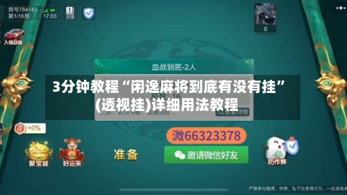 3分钟教程“闲逸麻将到底有没有挂”(透视挂)详细用法教程-第1张图片