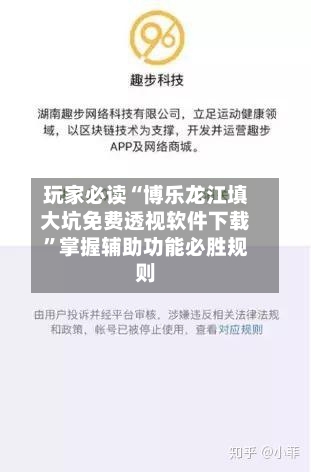 玩家必读“博乐龙江填大坑免费透视软件下载”掌握辅助功能必胜规则-第1张图片