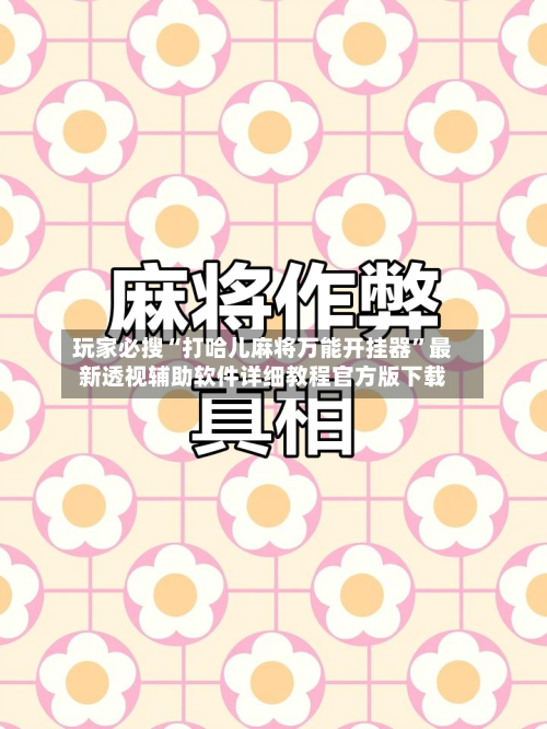 玩家必搜“打哈儿麻将万能开挂器”最新透视辅助软件详细教程官方版下载-第1张图片