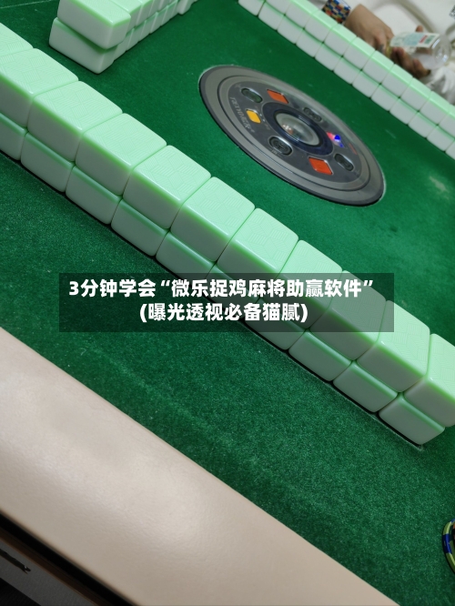 3分钟学会“微乐捉鸡麻将助赢软件”(曝光透视必备猫腻)-第1张图片