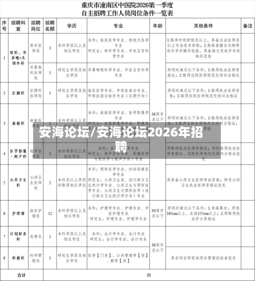 安海论坛/安海论坛2026年招聘-第1张图片