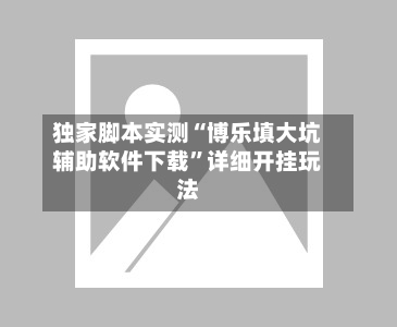 独家脚本实测“博乐填大坑辅助软件下载	”详细开挂玩法-第1张图片