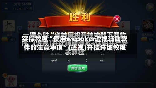 实操教程“使用wepoker透视辅助软件的注意事项	”(透视)开挂详细教程-第1张图片