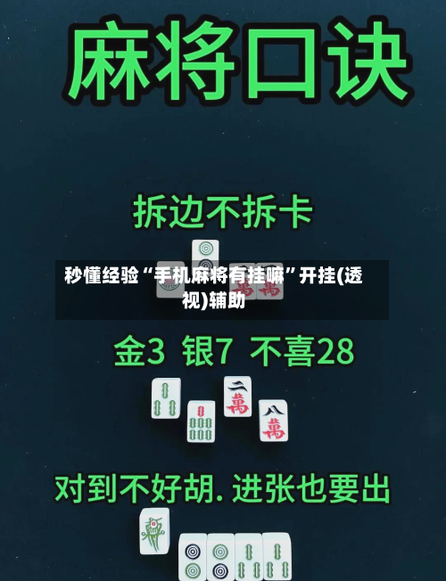 秒懂经验“手机麻将有挂嘛	”开挂(透视)辅助-第1张图片