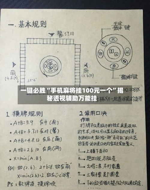一键必胜“手机麻将挂100元一个”揭秘透视辅助万能挂-第1张图片