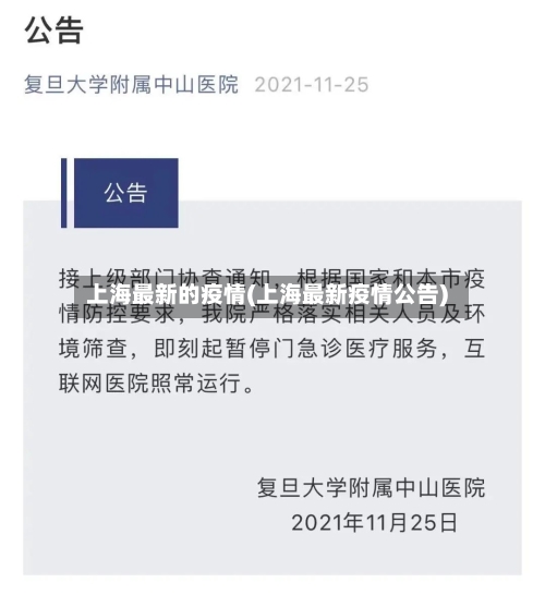 上海最新的疫情(上海最新疫情公告)-第1张图片