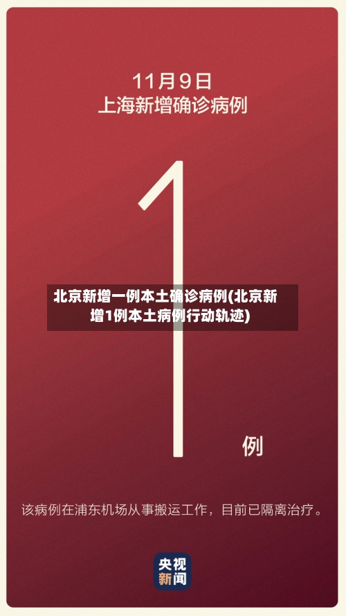 北京新增一例本土确诊病例(北京新增1例本土病例行动轨迹)-第1张图片